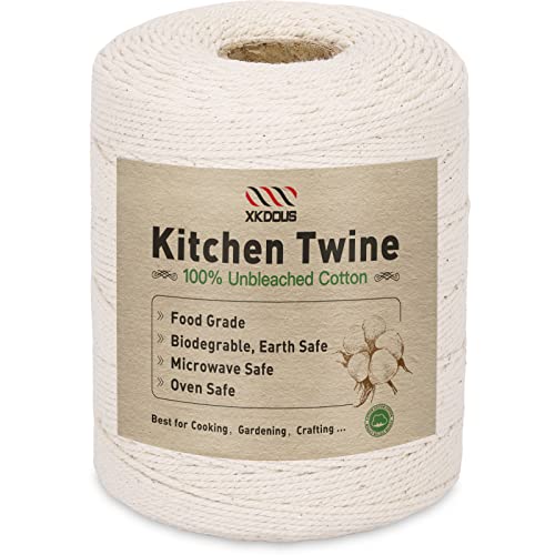 XKDOUS 1035ft Cotton Kitchen Twine, 2mm for Roasting, Trussing Poultry, Baking & Crafting - Image 1