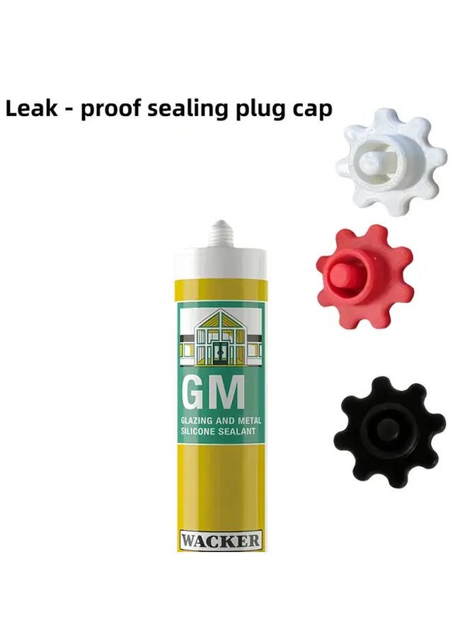 White Caulk Gun Seal Cap PVC Dust Proof Sealing Plug Prevents Drying Out - Image 4