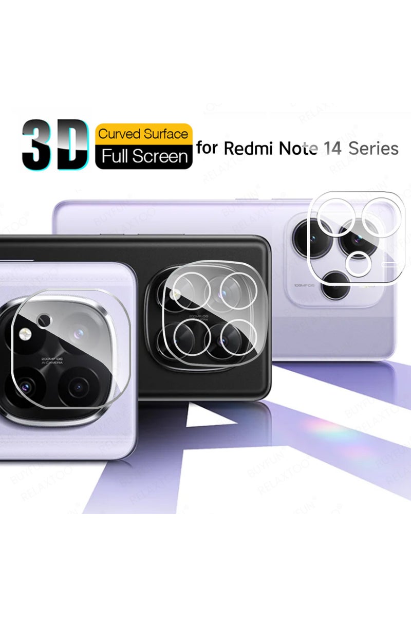 RedmiNote14 Pro 4G 2 Pieces Tempered Glass Camera Cover For Xiaomi Redmi Note 14 Pro+ Note14 Pro Plu