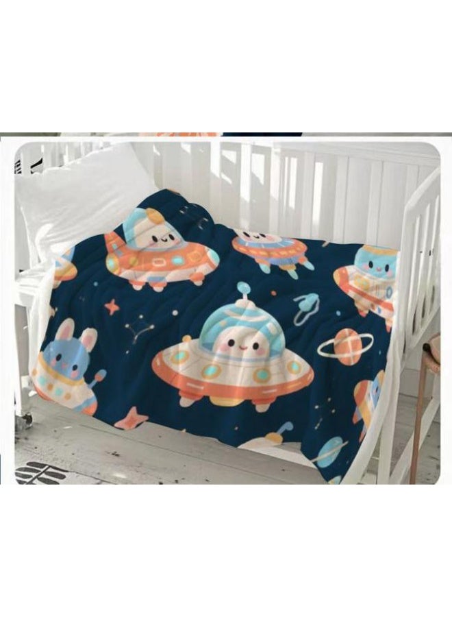 general Baby and children's cartoon flannel thin blanket (warm and comfortable, suitable for sleep, game use) 70cm*100cm - Image 2