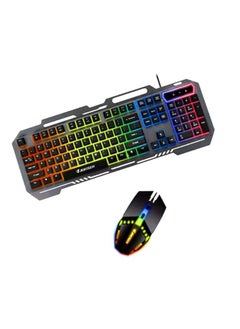 JERTECH JERTECH KM 960 - USB gaming keyboard and mouse combo - with wonderful lighting effects - fast key reaction - modern and modern design with the highest quality - black  - Image 1