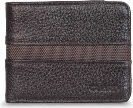 Guard Brown Sport Striped Leather Men's Wallet  - Image 1