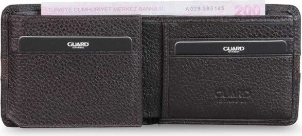 Guard Brown Sport Striped Leather Men's Wallet  - Image 2