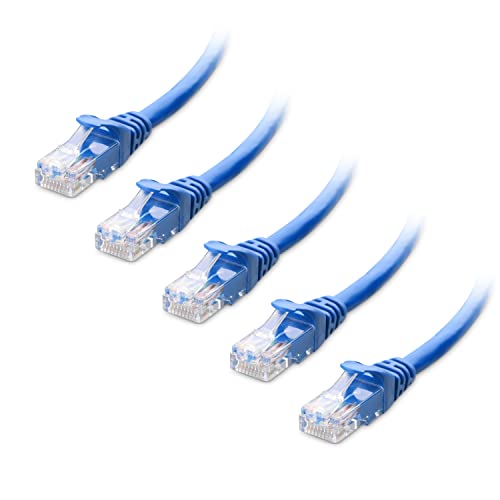 Cable Matters كابل ماترز 10 جيجابت في الثانية 5-pack كابل إيثرنت قصير من نوع كات 6 - 3 أقدام، كابل كات 6، كابل كات 6، كابل إيثرنت، أزرق - Image 1