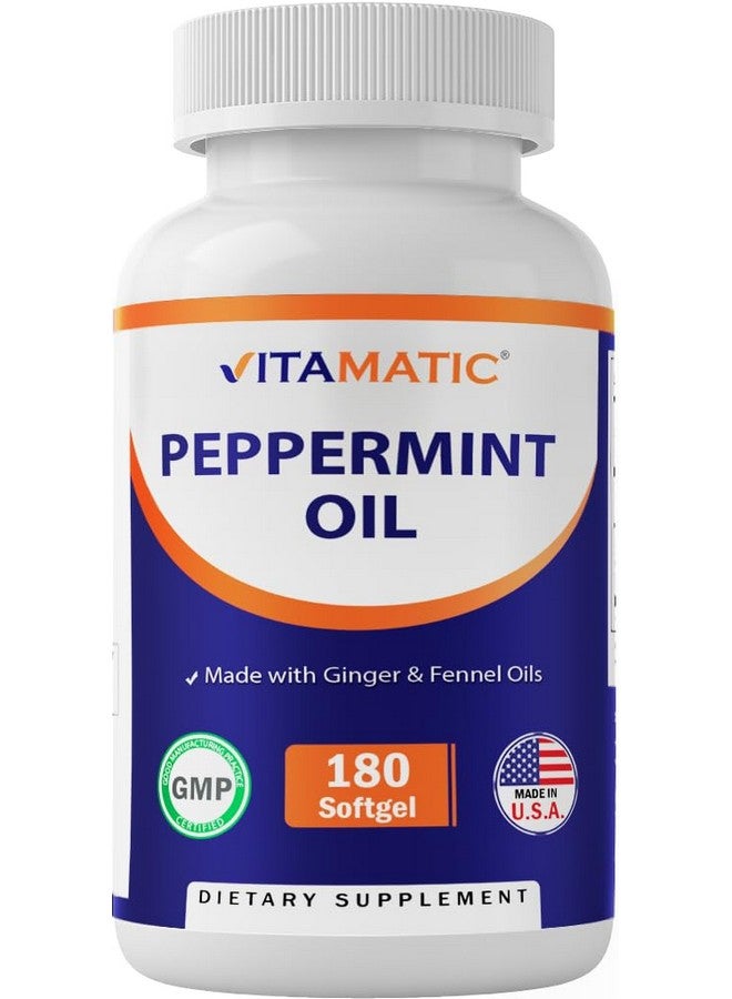 فيتاماتيك جل زيت النعناع من فيتاماتيك مع زيوت الزنجبيل واليانسون، 550 ملجم لكل وجبة، 180 كبسولة هلامية - Image 1