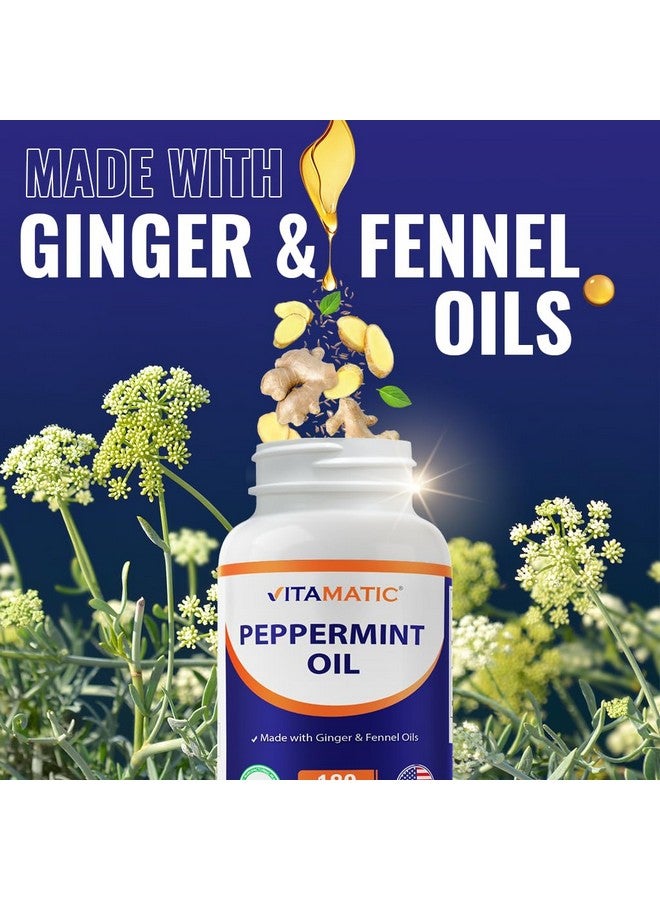 فيتاماتيك جل زيت النعناع من فيتاماتيك مع زيوت الزنجبيل واليانسون، 550 ملجم لكل وجبة، 180 كبسولة هلامية - Image 3
