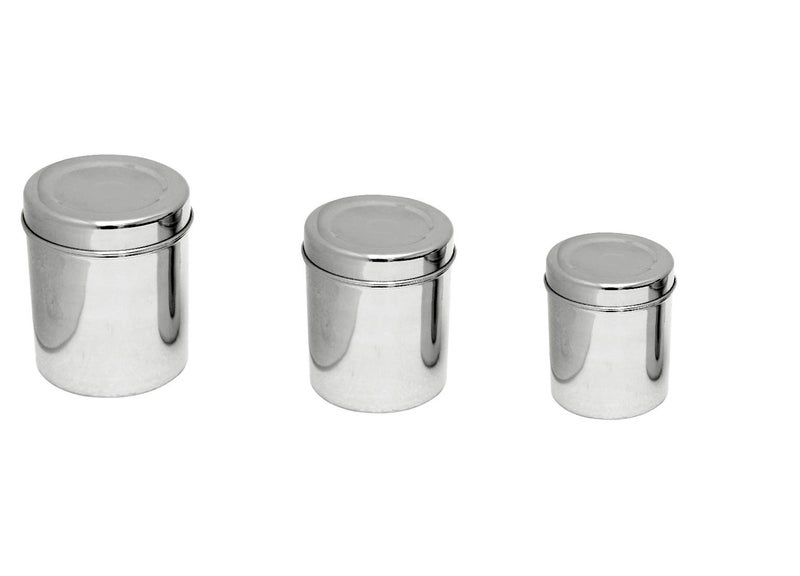 Dharam Paul Traders Stainless Steel Kitchen Container Set,Steel canister set , Small Size,Set of 3 Pieces - Image 2