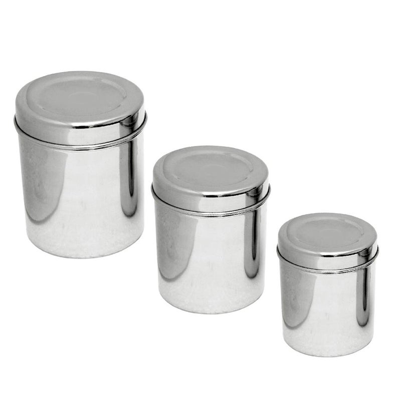Dharam Paul Traders Stainless Steel Kitchen Container Set,Steel canister set , Small Size,Set of 3 Pieces - Image 5