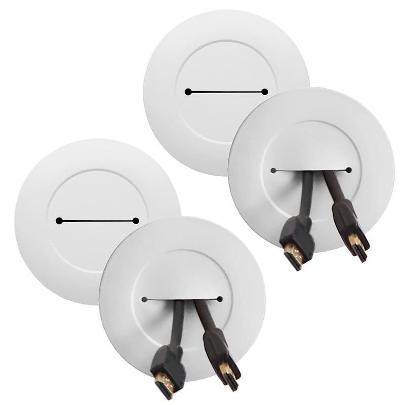 Legrand Wiremold Cord Cover with Grommets Wall Mount TV Cord Hider 2 Pack CCA62W