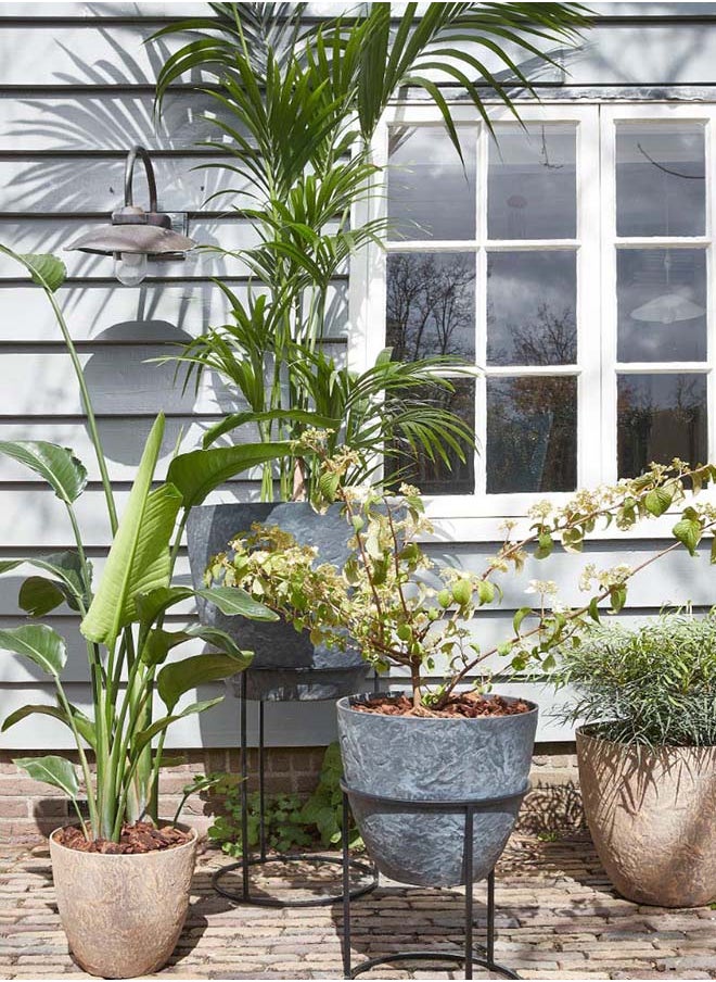 Suncoast Suncoast Outdoor Bravo Round Pot Planters-Brown  - Image 5
