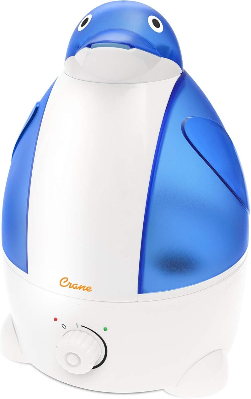 Crane Animal Humidifier for Bedroom, 1 Gal. Cool Mist Humidifier for Baby Nursery with Auto Shut-Off, Easy to Clean, Penguin - Image 1