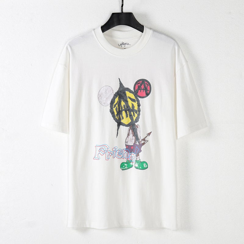 T.S Utopia Retro Printed Short Sleeve T-Shirt For Men And Women With A Batch Of Hair - Image 5