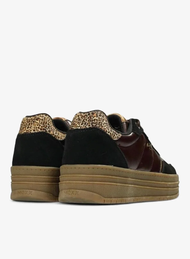MEXX BROWN Colourblock Lace-Up Sneakers for Women | Best Price UAE