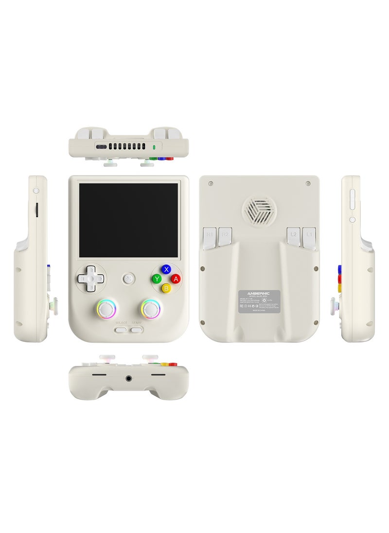 ANBERNIC  - ANBERNIC RG406V Handheld Game Console Unisoc T820 Android 13 4Inch IPS Multi Touch Screen 5500mAh 5G WIFI Bluetooth Retro Video Players(256G White) - Image 1