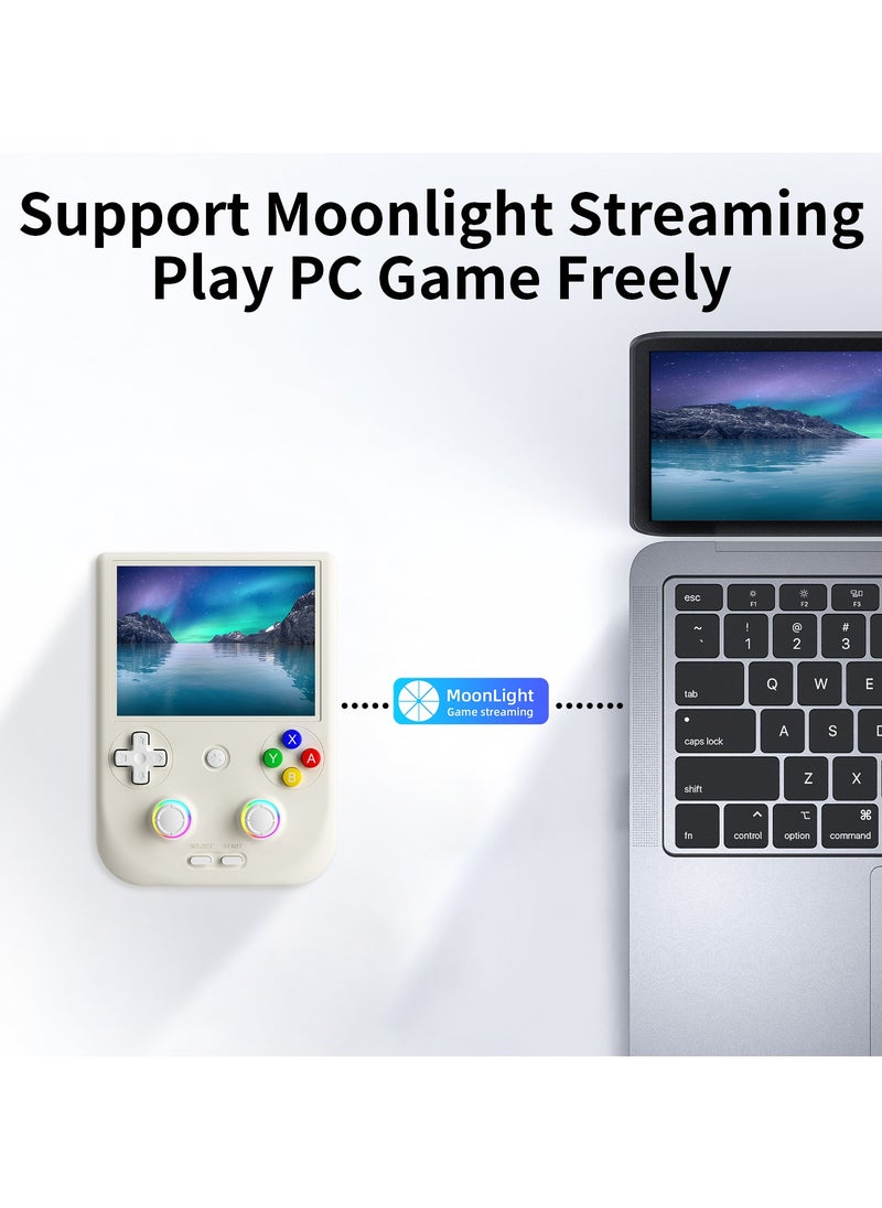 ANBERNIC  - ANBERNIC RG406V Handheld Game Console Unisoc T820 Android 13 4Inch IPS Multi Touch Screen 5500mAh 5G WIFI Bluetooth Retro Video Players(256G White) - Image 1