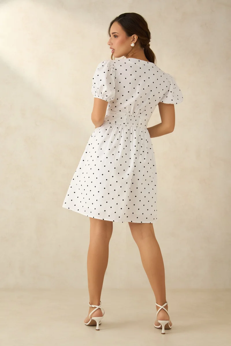 Virgio Polka Dot Mini Dress
