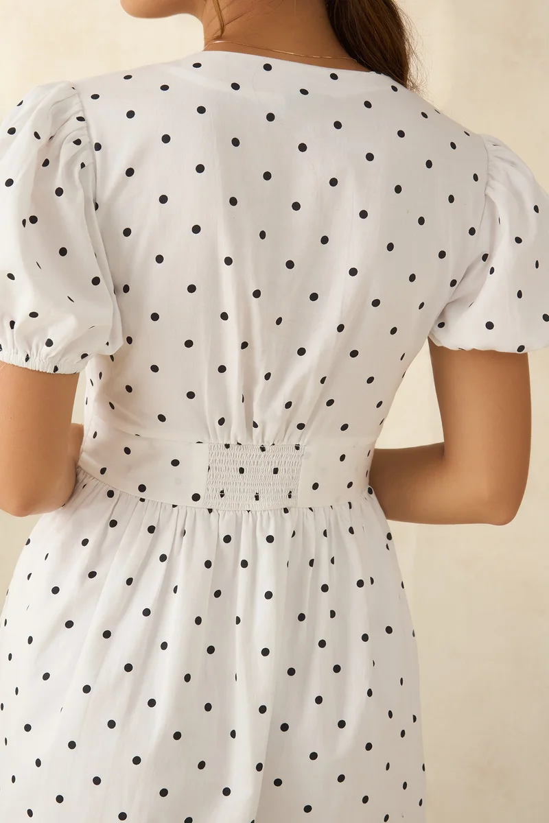 Virgio Polka Dot Mini Dress
