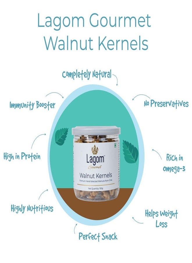 Lagom Gourmet Chilean Walnut Kernels 150g | Premium Akhrot Giri | Walnuts Dry Fruit | All Natural & Fresh | No Preservatives | Walnut Kernels Without Shell - Image 5