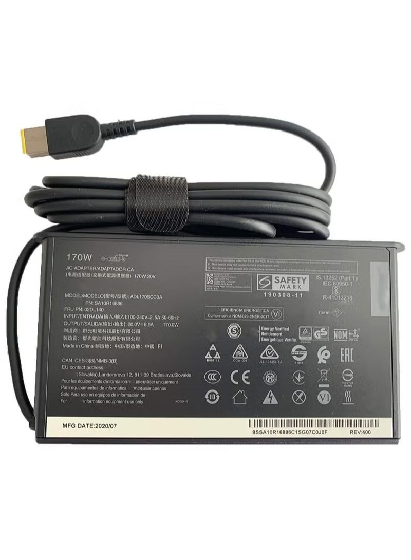 Original Lenovo 20V 8.5A 170W Slim Tip AC Adapter For Lenovo Thinkpad 45N0370, 45N0373, 45N0374, 45N0375, 45N0487, 4X20E50574, 36200321, PA-1171-71, W540, W550s, E440 - Image 1