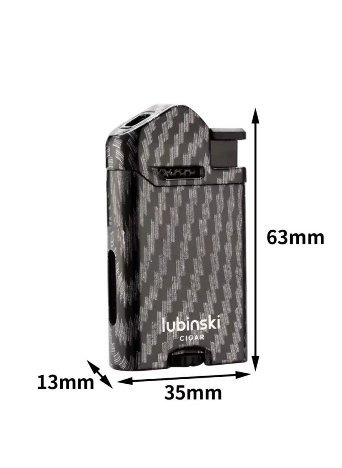 Lubinski Lubinski Lighter Zinc Alloy Windproof Direct Fire Visible Transom Portable Metal Lighter Outdoor Camping Hiking Grey  - Image 2
