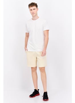 Blank Essentials Men Brand Logo Basic Shorts, Beige  - Image 3
