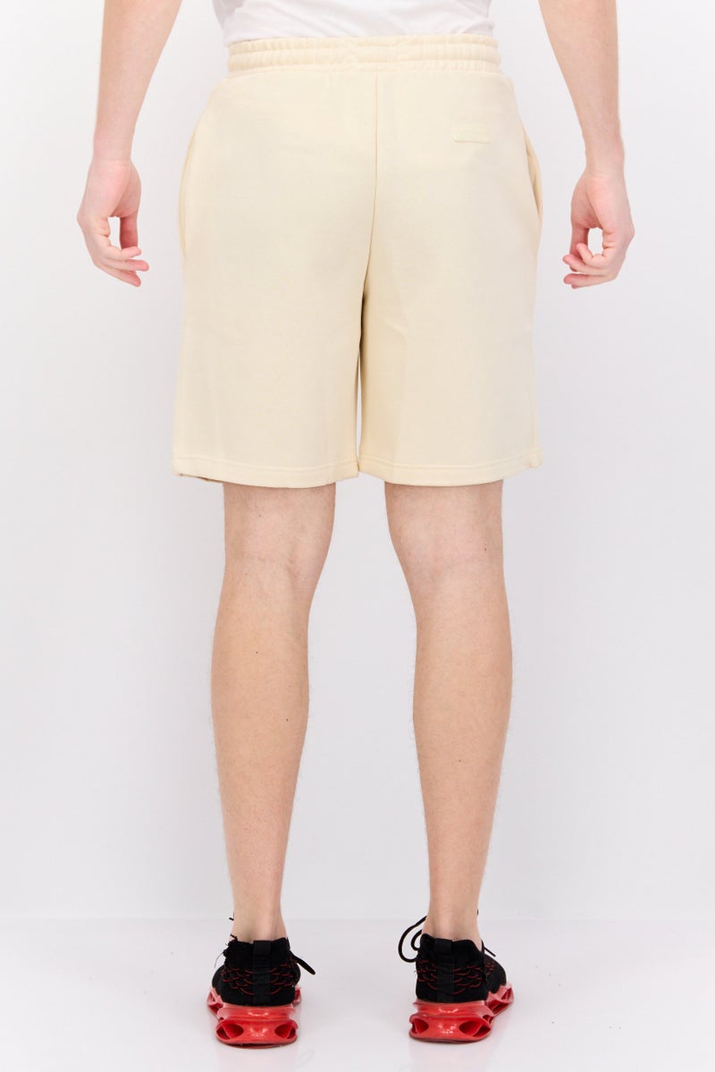 Blank Essentials Men Brand Logo Basic Shorts, Beige - Image 2