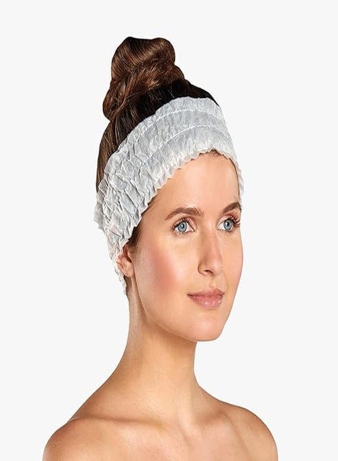 UD Disposable Spa Facial Headbands | For Make up, Hair Colour,Salon & Parlour Use | Disposable Headband Elastic (Pack of 50pc) - Image 1