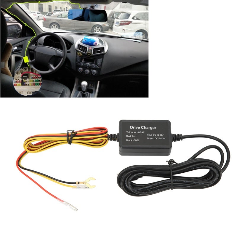 Dash Cam Hardwire Kit 12V‑28V to 5V USB Adapter Overheating Protection for Mirror Cam GPS Navigator Radar Detector TYPE C - Image 5