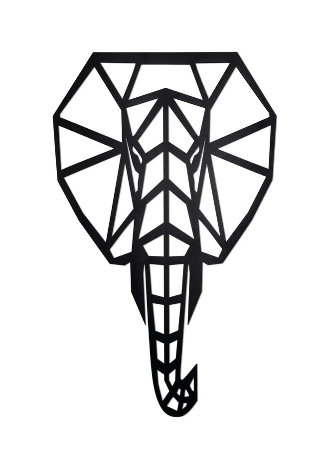 Ecqizer Elephant Wall Art - Modern Home Decor Accents Sculptures for Home & Kitchen, 14.5×12 Inch, black - Image 1