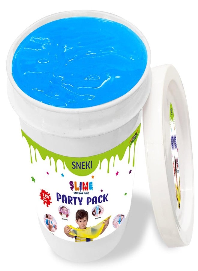 SNEKI (1Kg Blue Slime) Fruit Scented Big Slimy Slime Gel Jelly Putty Toy Slime Bucket kit Set Toys for Girls Boys Kids Slime Toy Gift - Image 1