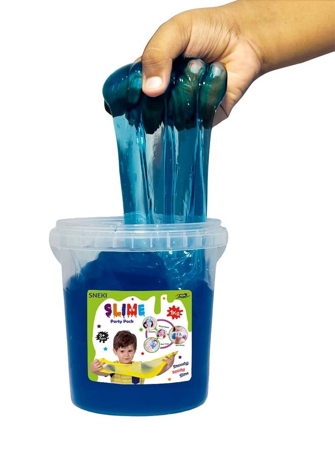 SNEKI (1Kg Blue Slime) Fruit Scented Big Slimy Slime Gel Jelly Putty Toy Slime Bucket kit Set Toys for Girls Boys Kids Slime Toy Gift - Image 2