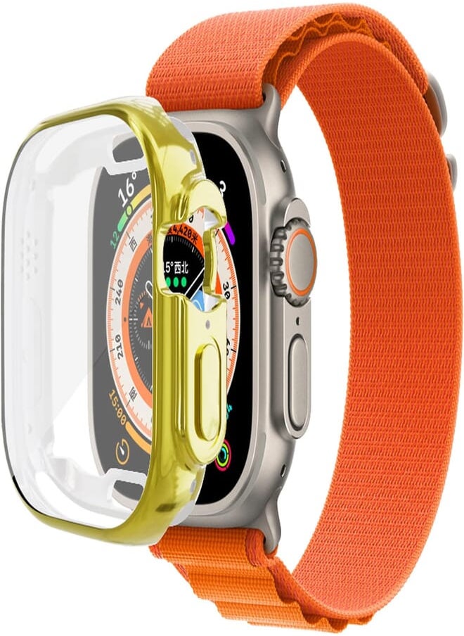 Yrzper Yrzper Compatible with Apple Watch Ultra 49mm Screen Protector Case Soft Soft Plated TPU All Around Scratch-Proof Screen Protector Cover Shockproof case for Apple Watch Ultra 49mm (Gold) 