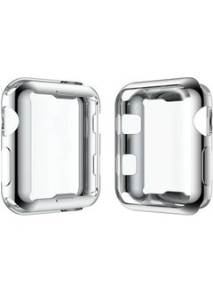Techmaster Apple Watch 1 2 3 4 Series 42 mm Silicone Cover Case Screen Protector 