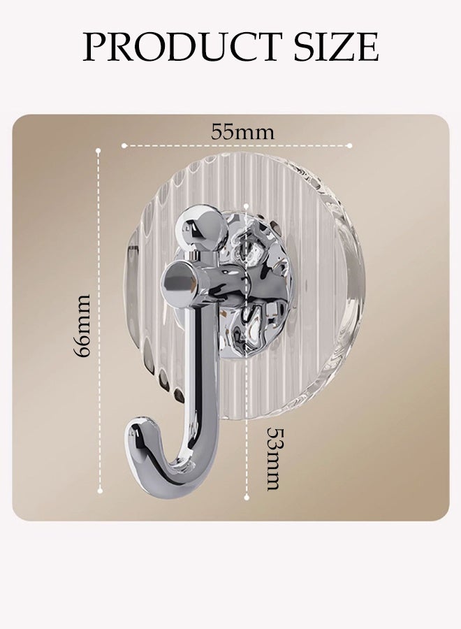 DUNISO 4 Pcs Self Adhesive Hooks，Heavy Duty Stick On Wall and Door Hooks for Hanging，Multifunctional Waterproof Wall Hooks，Suitable for Bathrooms, Kitchens, Bedrooms, Doors - Image 2