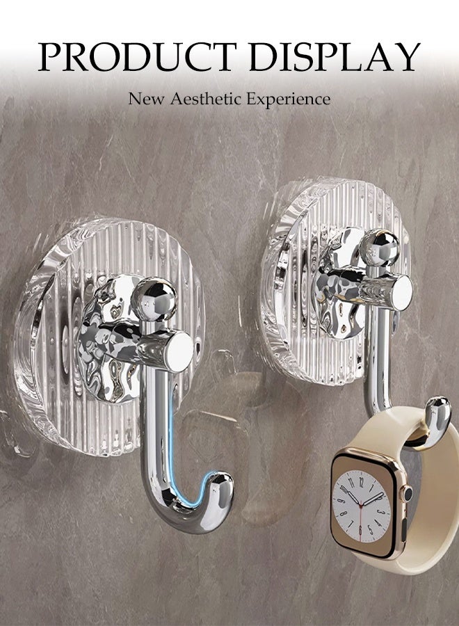DUNISO 4 Pcs Self Adhesive Hooks，Heavy Duty Stick On Wall and Door Hooks for Hanging，Multifunctional Waterproof Wall Hooks，Suitable for Bathrooms, Kitchens, Bedrooms, Doors - Image 4