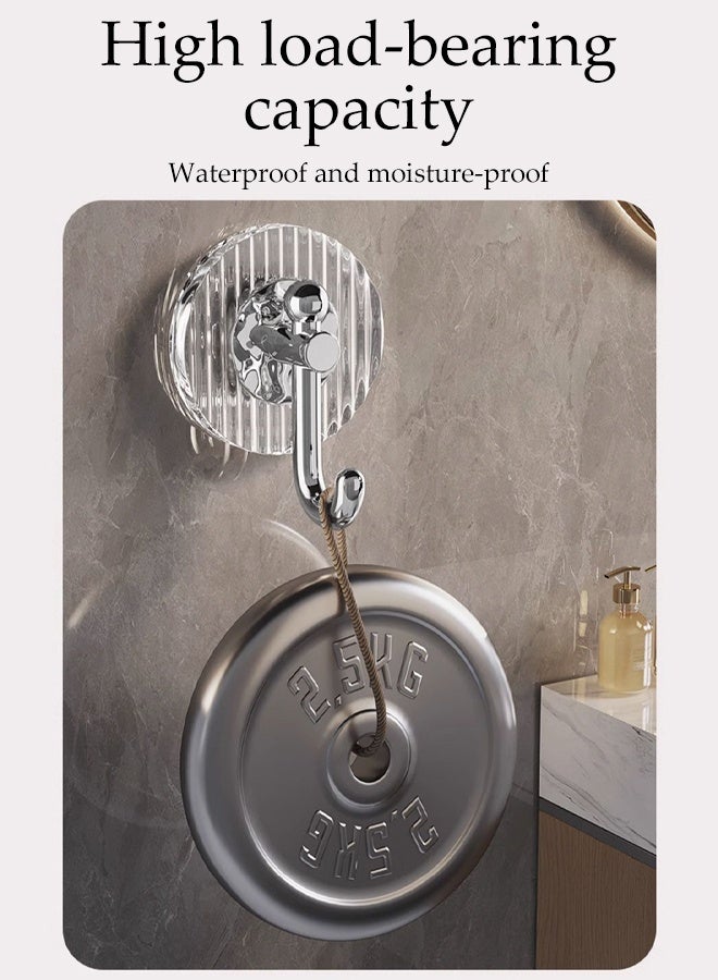 DUNISO 4 Pcs Self Adhesive Hooks，Heavy Duty Stick On Wall and Door Hooks for Hanging，Multifunctional Waterproof Wall Hooks，Suitable for Bathrooms, Kitchens, Bedrooms, Doors - Image 5