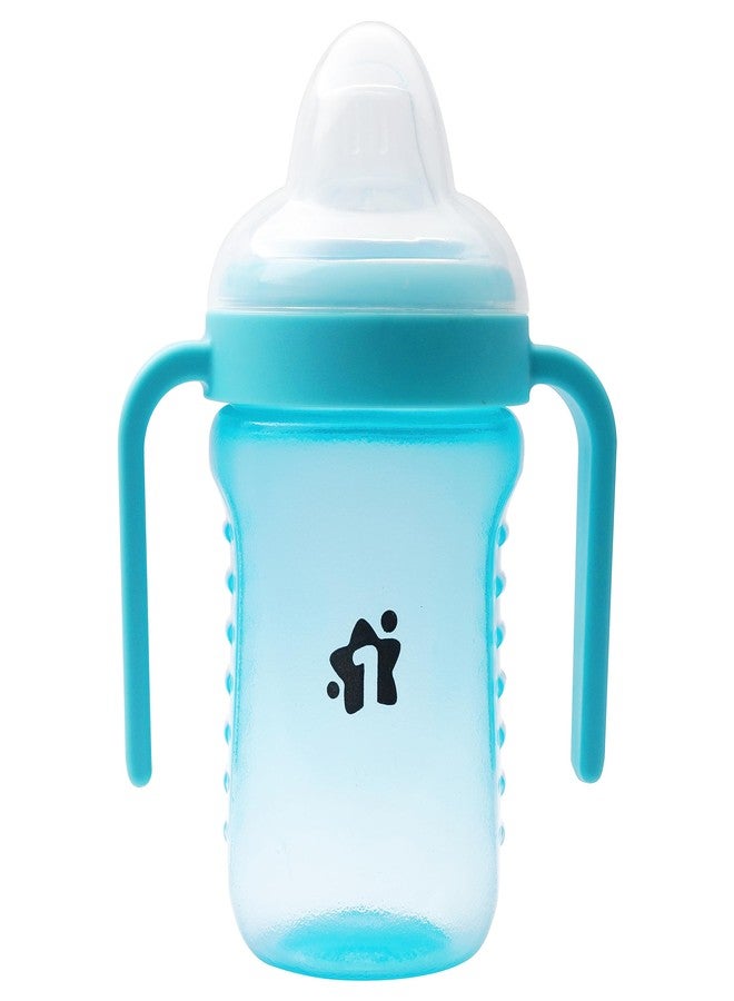 1ST STEP Matte Collection BPA Free Polypropylene Soft Spout Sipper with Twin Handles for Easy Grip - Blue - Image 1