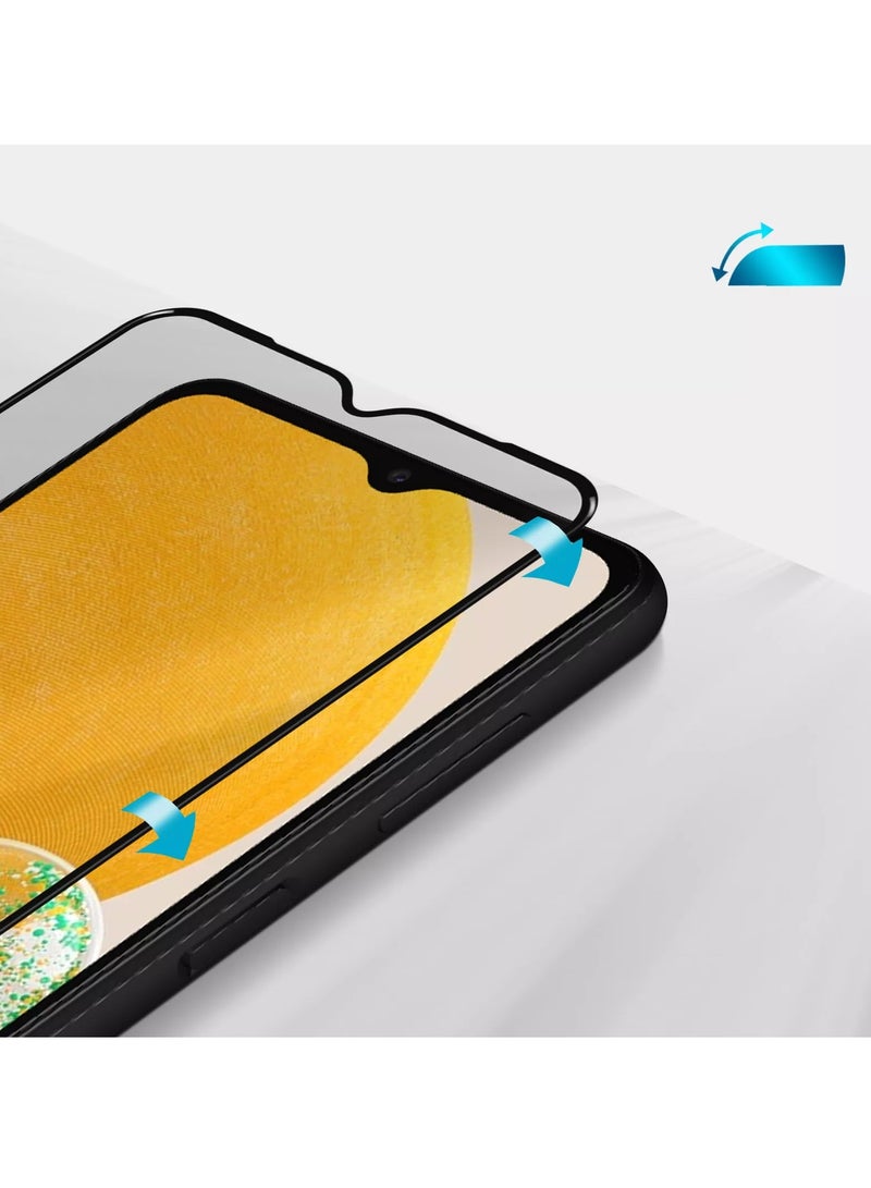 تيمبرد غلاس واقي شاشة ذو حافة سوداء من الزجاج المقوى متوافق مع هاتف Samsung Galaxy A13 4g - Image 3