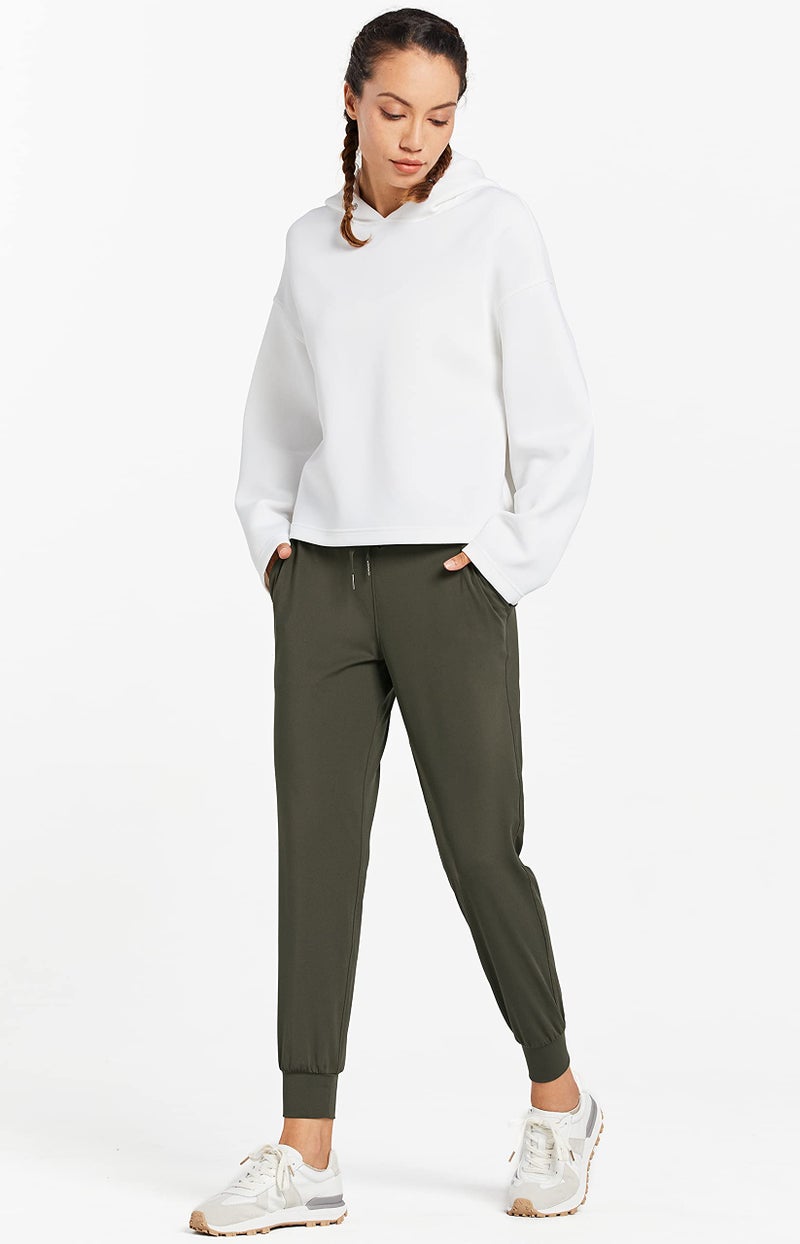 Libin Women's Joggers Pants Athletic Sweatpants with Pockets Running Tapered Casual Pants for Workout,Lounge, Olive Green XL - Image 2