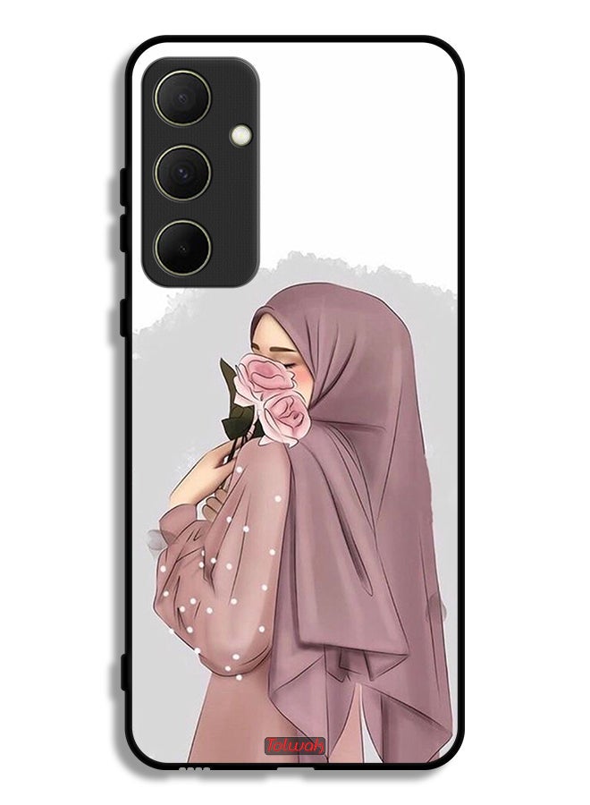 Tolwak غطاء حماية لجهاز سامسونج جالاكسي A35 5G يحمل فن الفتاة الوردية - Image 1