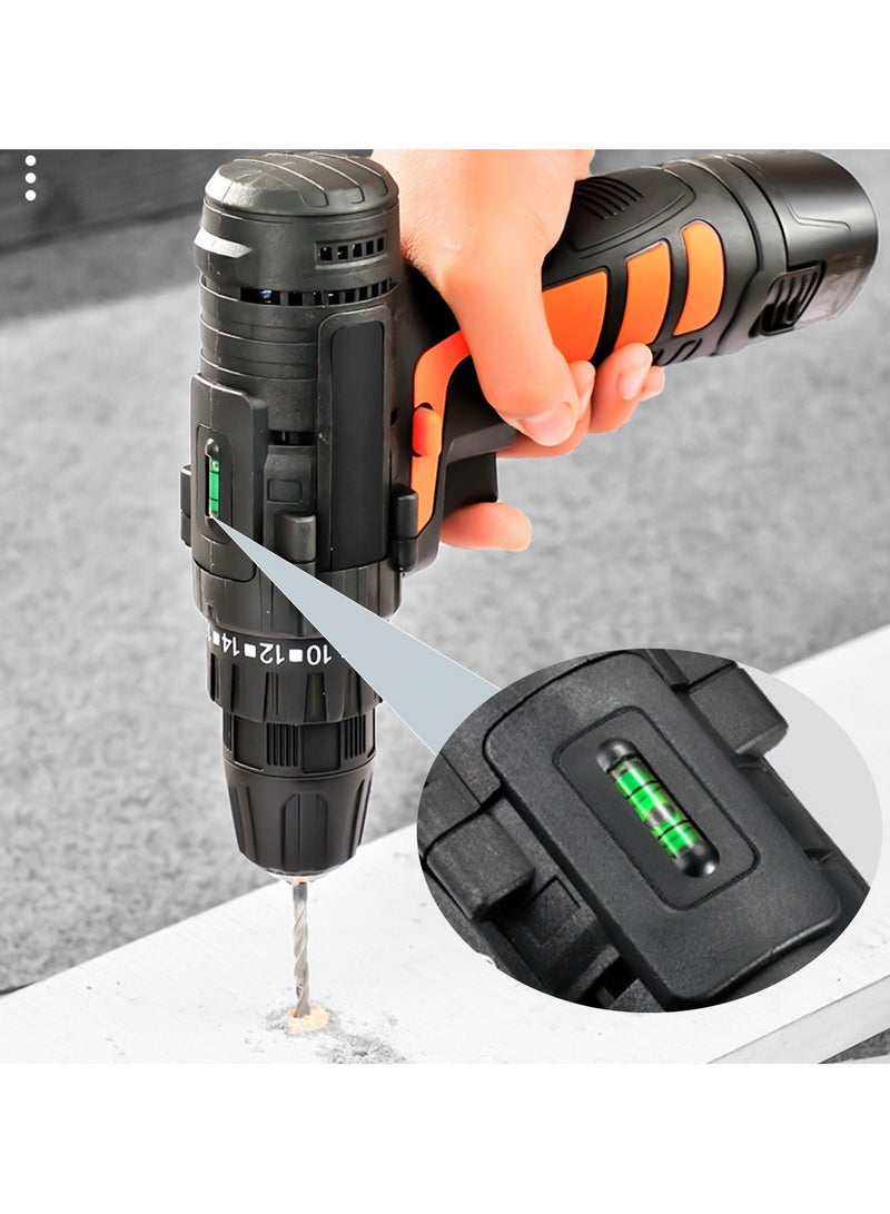 ACYYH Cordless Power Drill Set, 12V Electric Driver with Bits, Carrying Case and Charger, Bit Clip, LED Light, for Wood Drilling Screwdriving - Image 5