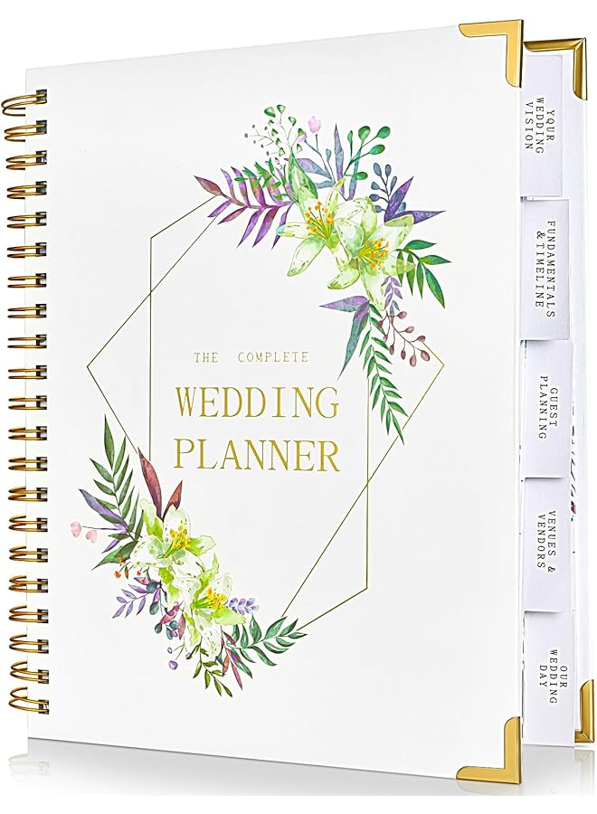 erorex Wedding Planner Book Comprehensive Wedding Organizer With Checklists And Budget Tools Hardcover Wedding Binder Featuring 5 Inner Folders Ideal Engagement Gift For Brides  - Image 1