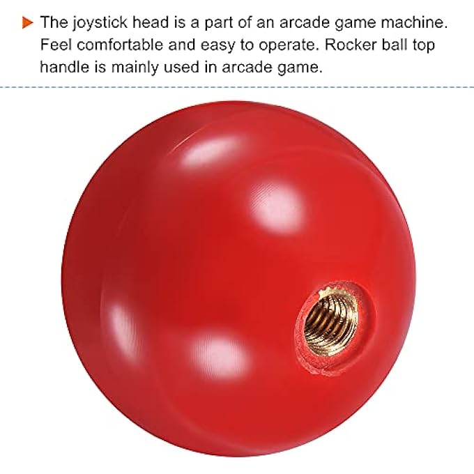 rayihni JOYSTICK HANDLE TOP BALL HEAD M6 RED/GREEN/WHITE/YELLOW/BLUE EASY TO INSTALL FOR ARCADE GAME PART - Image 2
