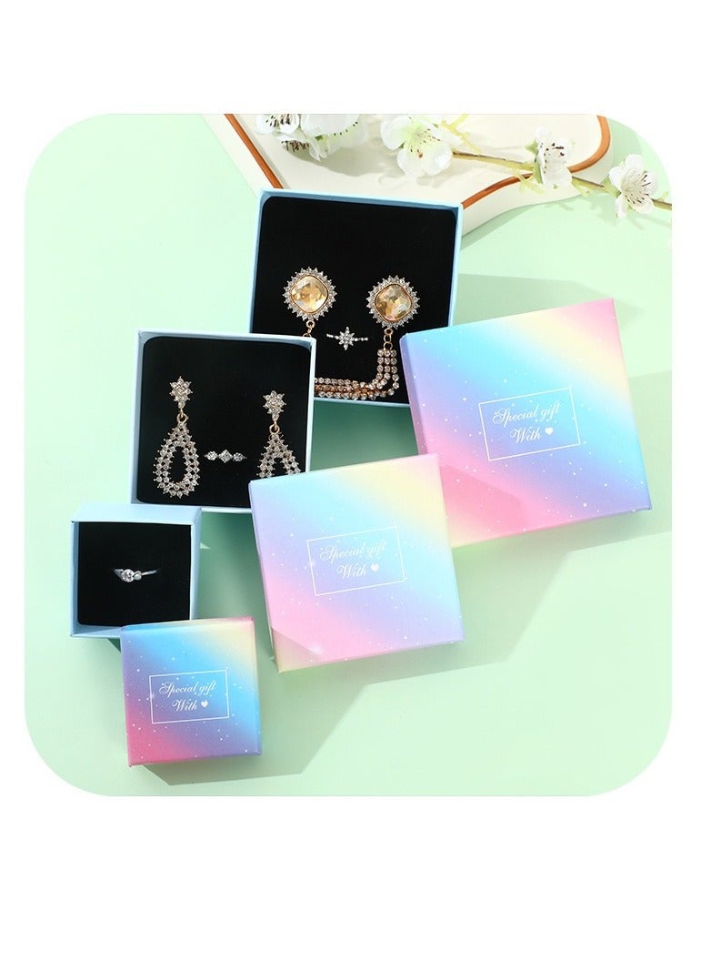 Daytoyz 6PCS Hard Cardboard Jewelry Boxes with Ribbon Bow Small Ring Box Gift Cases for Earring Packaging Necklace Bangle Bracelets Weddings - Image 2