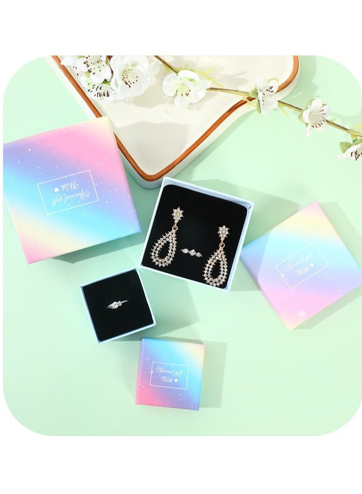 Daytoyz 6PCS Hard Cardboard Jewelry Boxes with Ribbon Bow Small Ring Box Gift Cases for Earring Packaging Necklace Bangle Bracelets Weddings - Image 4