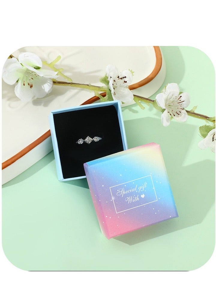 Daytoyz 6PCS Hard Cardboard Jewelry Boxes with Ribbon Bow Small Ring Box Gift Cases for Earring Packaging Necklace Bangle Bracelets Weddings - Image 5