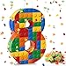 RoundFunny Number 8 Building Blocks Piata 165 Inch Party Supplies 8th Birthday Party Decorations Piata with Confetti Blocks Theme Fiesta Anniversary Celebration - Image 2