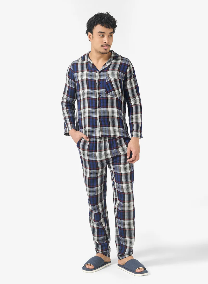 Robert Wood Nightwear Shirt & Pants Set