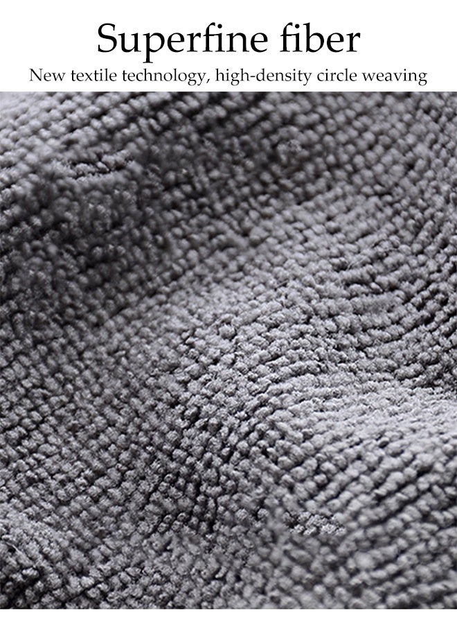 DUNISO 10 Pcs Microfiber Towel Set，Ultra Absorbent & Multi-Purpose Towel，Cleaning Towels，Lint-Free Towels，Soft and Comfortable，for Kitchen, Dishes, Bathroom, Glass, Car，25*25cm，Grey - Image 5