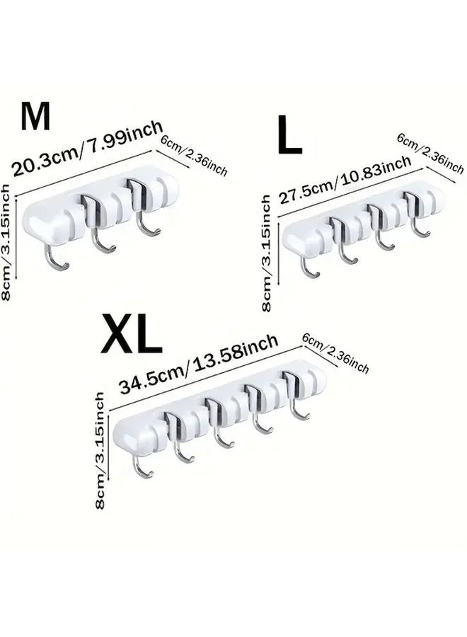 Grey Adhesive Shower Storage Rack Detachable Hook Wall Mounted No Drilling Required - Image 4